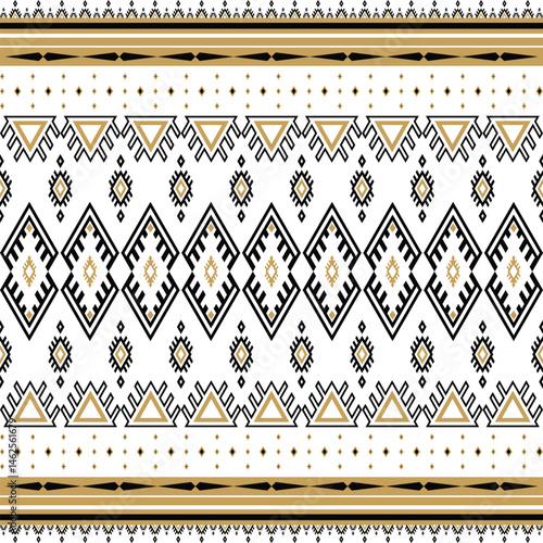 Cultural Seamless Border with Traditional Floral Elements  Inspired by Southeast Asian Textile Art, Perfect for Modern Creative Projects.