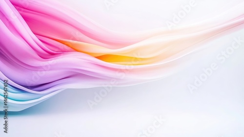 Vibrant, flowing fabric draped in pastel hues