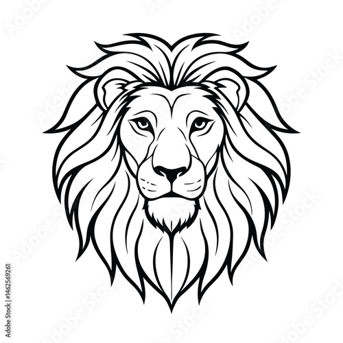 Wallpaper Mural a detailed lion majestic mane vector art silhouette  Torontodigital.ca