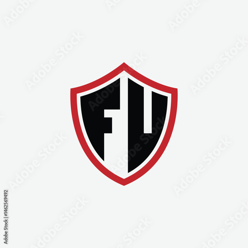 Free Download 655 shield logo shape letter alphabet educational learning F U - GFXLoad