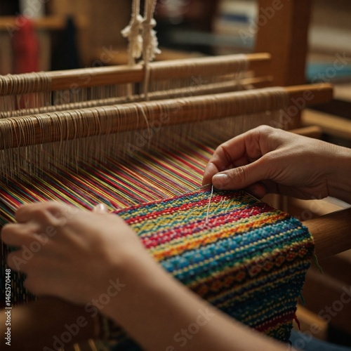 hands of knitting