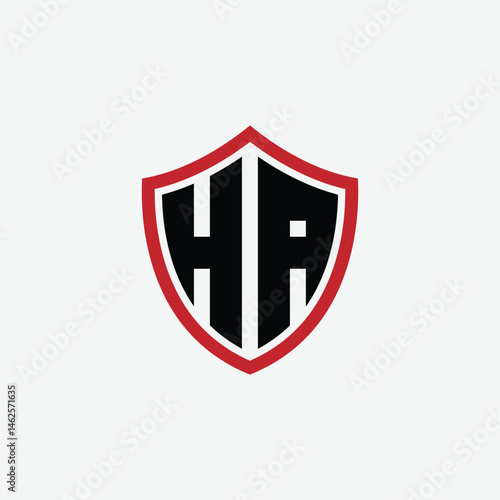 Free Download 673 shield logo shape letter alphabet educational learning H A - GFXLoad