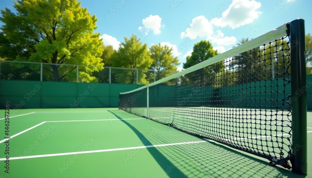 custom made wallpaper toronto digitalGreen tennis court with net, bright sunny day, background, tennis, court