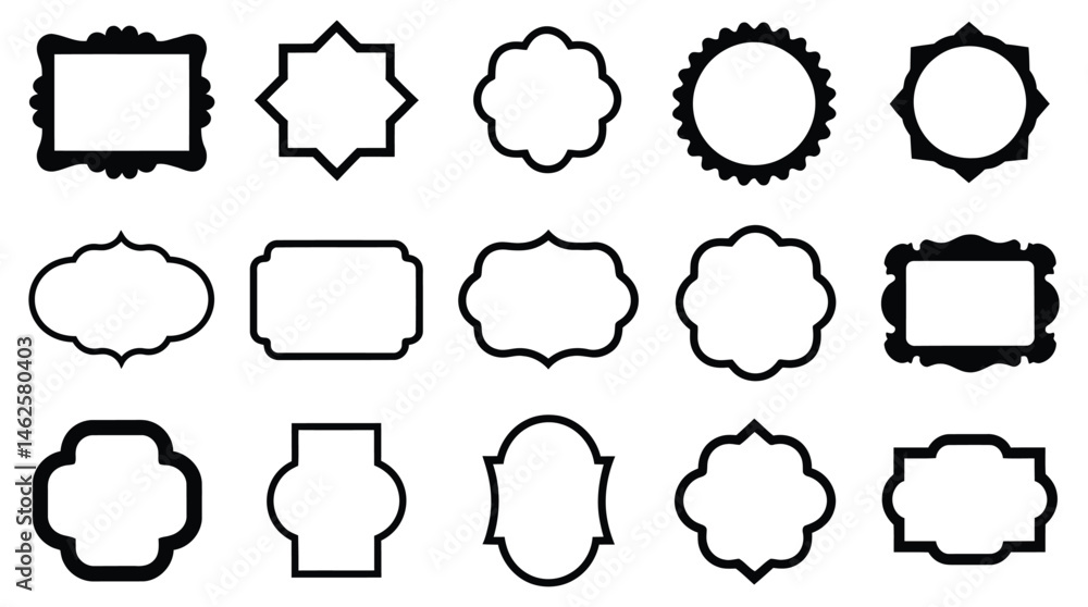 Fototapeta premium dialogue box silhouette vector set Vector speech clouds chat bubble icon