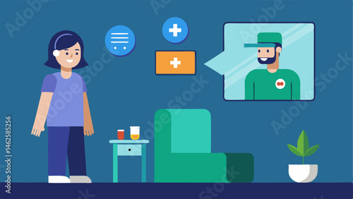 Medication Reminder An AR reminder system where a virtual assistant prompts a patient to take their medication appearing in their living room environment.