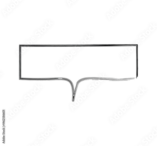 Speech rectangle . Speech bubble . Vector illustration.