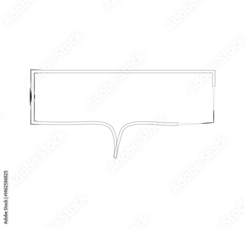 Speech rectangle . Speech bubble . Vector illustration.