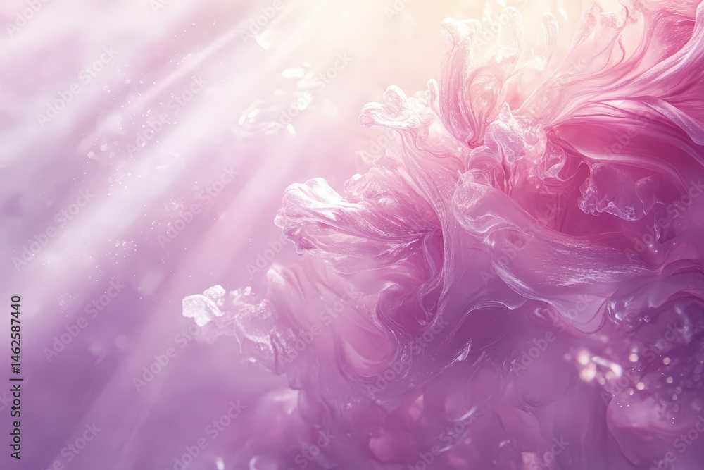 Fototapeta premium Abstract swirling colors of pink and white.