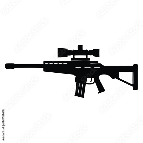 assault rifle vector illustration