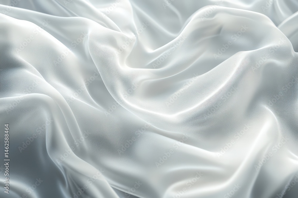 Obraz premium Soft, elegant folds of light gray fabric.