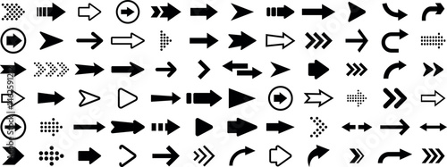 Arrow icon set. Arrow. Cursor. Arrow vector collection. Collection different arrow signs. Black arrows icons. Arrows vector illustration collection.
