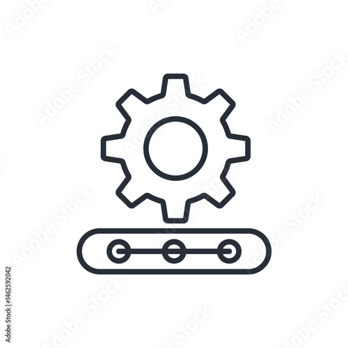 process icon. vector.Editable stroke.linear style sign for use web design,logo.Symbol illustration.