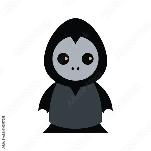 Too cute to spook vector art illustration
