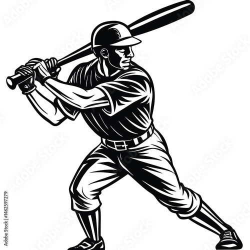 baseball player vector illustration