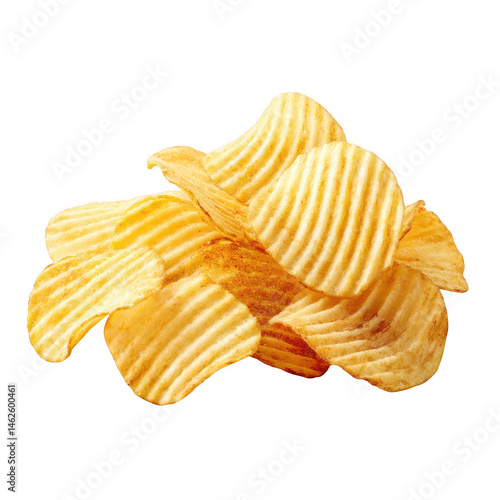 Wallpaper Mural Pile of rippled potato chips on transparent background Torontodigital.ca