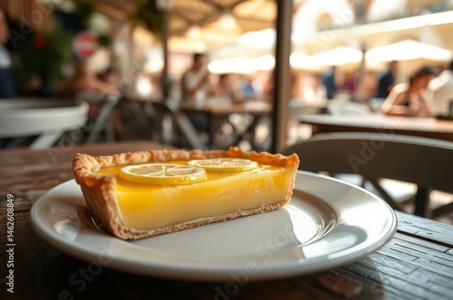 Obraz na płótnie Traditional Lemon Tart Delight w salonie