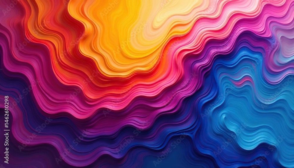 Fototapeta premium Abstract swirling paint textures in vibrant hues, vibrant, splash