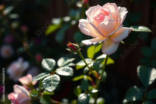 English Summer Rose Garden Dew