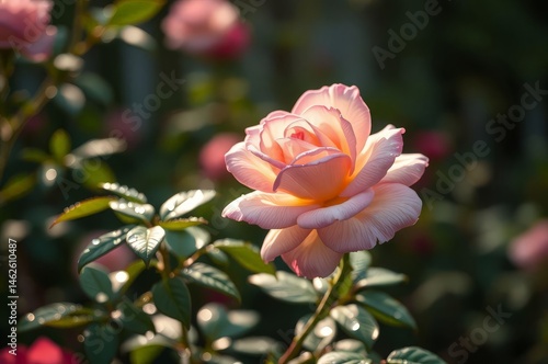 Obraz na płótnie English Summer Garden Rose Dew w salonie