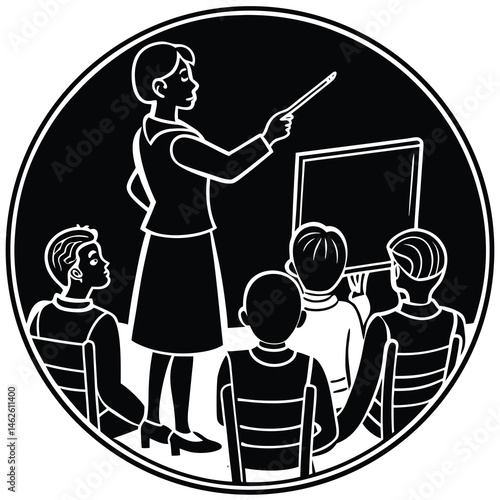 teacher in classroom
