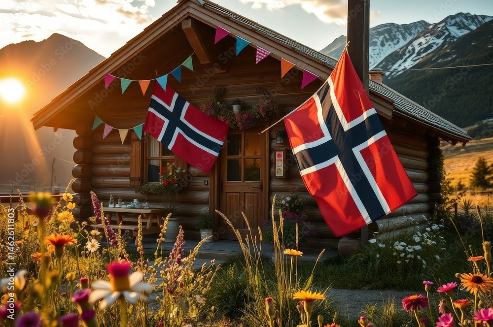 Norwegian National Day Celebration Scene