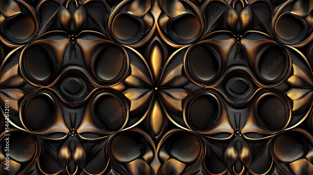 Seamless background for your designs. Modern brown and golden ornament. Geometric abstract pattern illustration , no logos, no brands