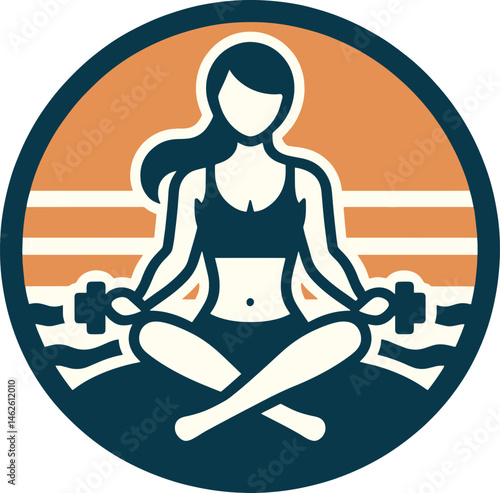 Silhouette of a female in powerlifting posture.
