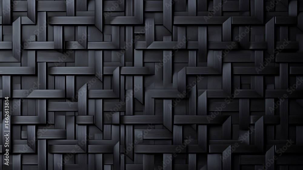 Dark geometric woven background Dark geometric woven background