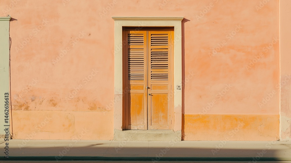 Pastel facade with clean lines, a blend of simplicity and charm in modern architecture Pastel facade with clean lines, a blend of simplicity and charm in modern architecture