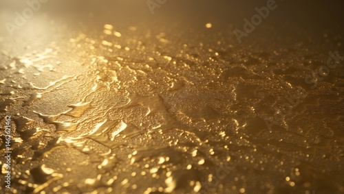 Vibrant golden surface with abstract and modern design
