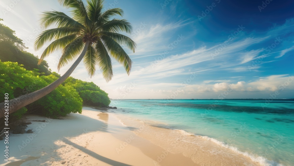 Obraz premium Bora's Beautiful Beach Retreat in Maupiti Lagoon