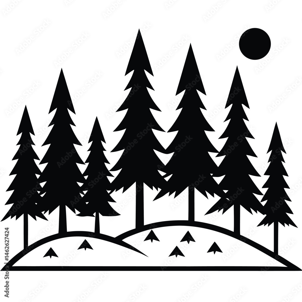 Obraz premium silhouette of a tree