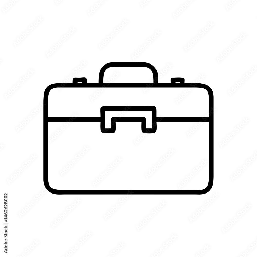 Briefcase icon outline design vector on transparent background. Symbol for business, travel, or professional concept isolated illustration. Briefcase icon outline design vector on transparent background. Symbol for business, travel, or professional concept isolated illustration.