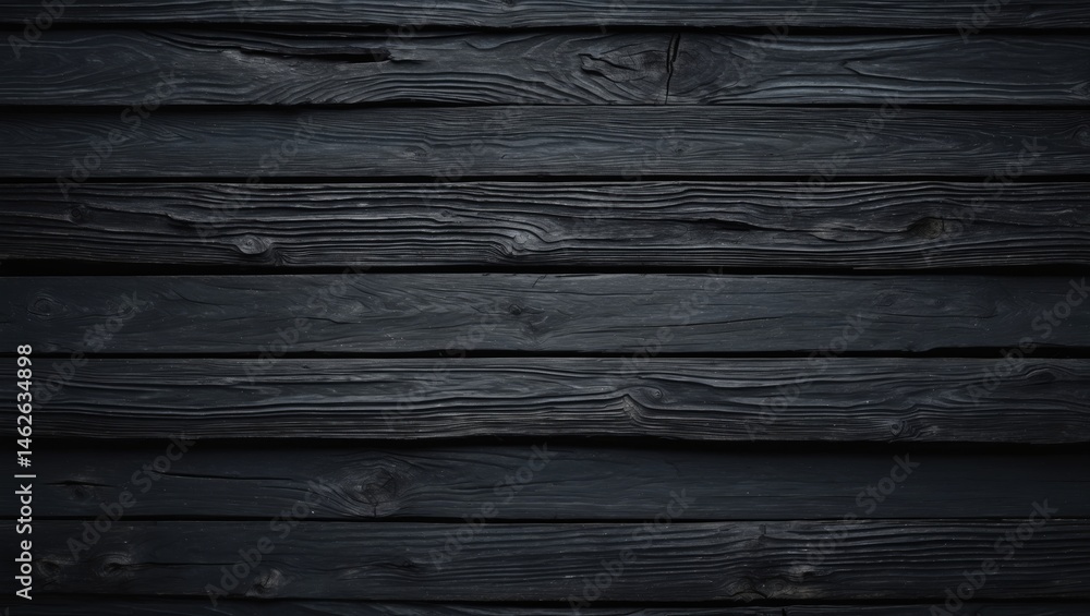 Fototapeta premium Rustic black and grey dark wooden background texture