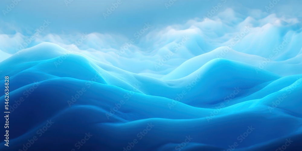 Fototapeta premium Serene Abstract Blue Horizon Background
