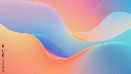 Abstract Gradient Backdrop Featuring Multicolor Pattern and Modern Web Design Elements