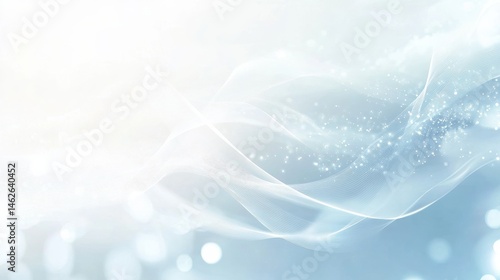 White and light blue medical abstract gradient background with molecules. web banner. Medical background in white and light blue gradient with molecular design.Science, technology and medical concept
