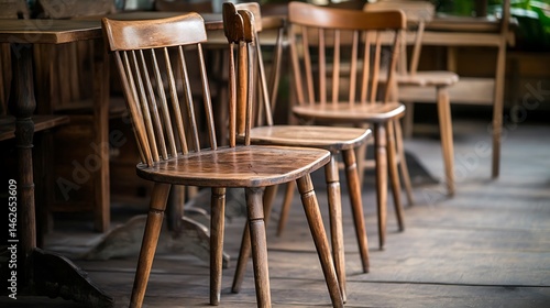 chairs and tables in a restaurant