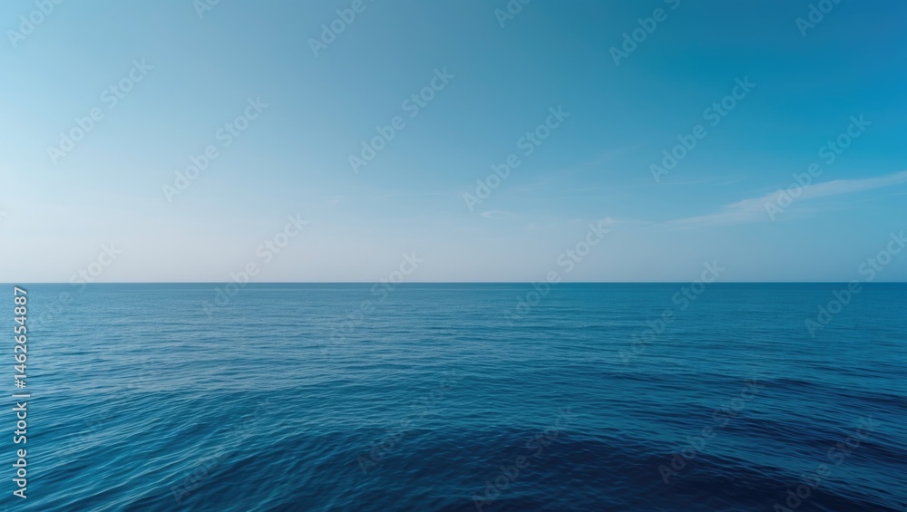 Fototapeta premium Vast blue ocean stretching to the horizon under a bright sky