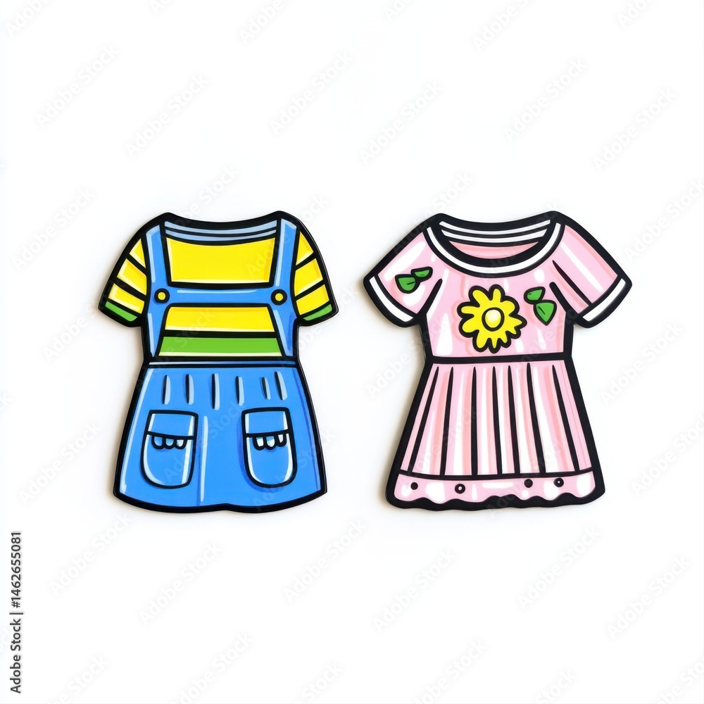 Colorful Children’s Fashionable Dresses for Summer Wardrobe in Bright Style