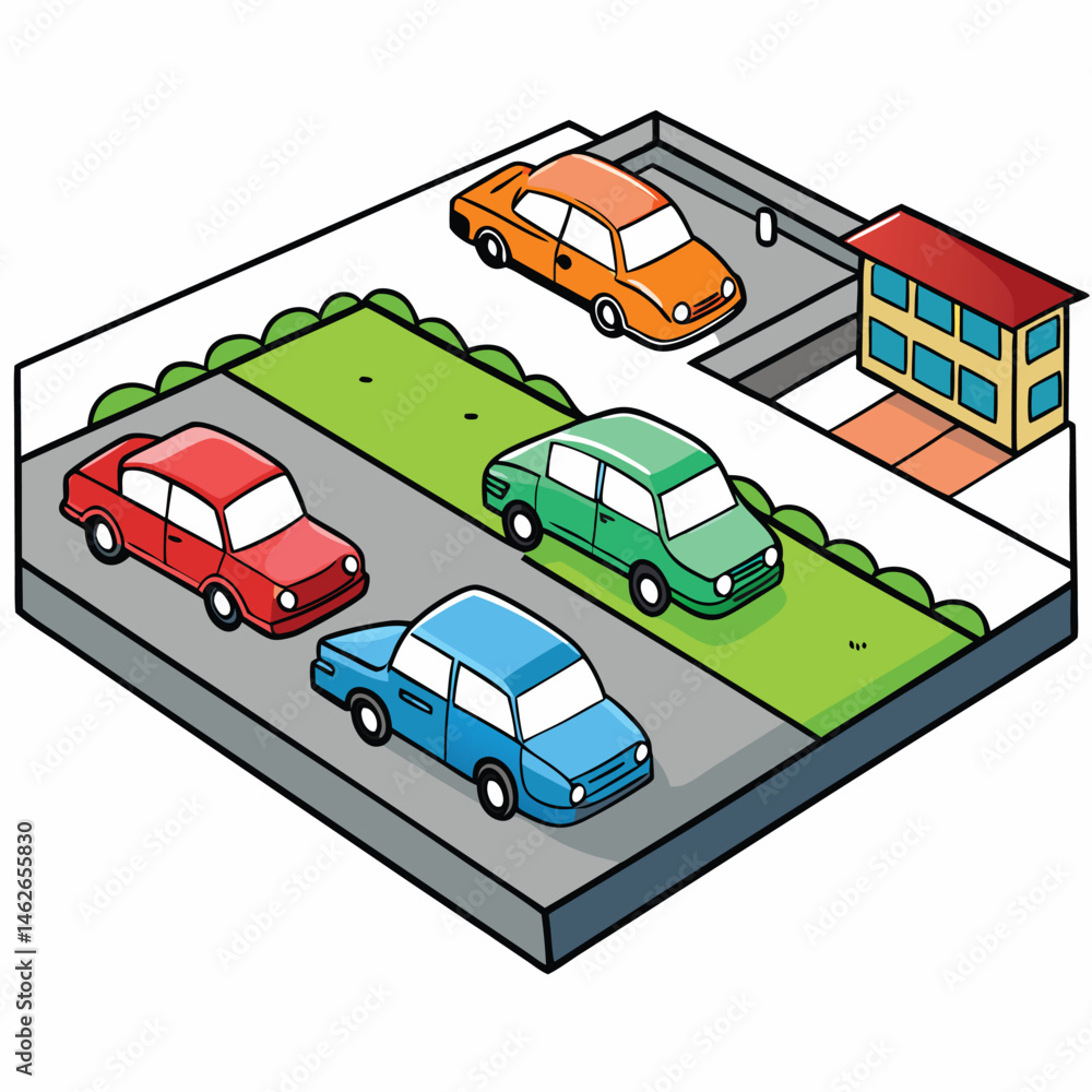 Naklejka premium cars on the road