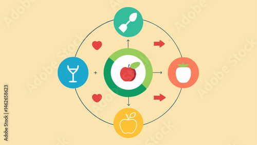 Holistic Fitness Circle A circular diagram featuring elements like nutrition exercise and genetics indicating a holistic approach to fitness optimization.