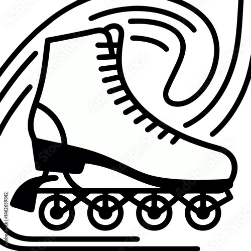 Inline Skates Illustration in Motion