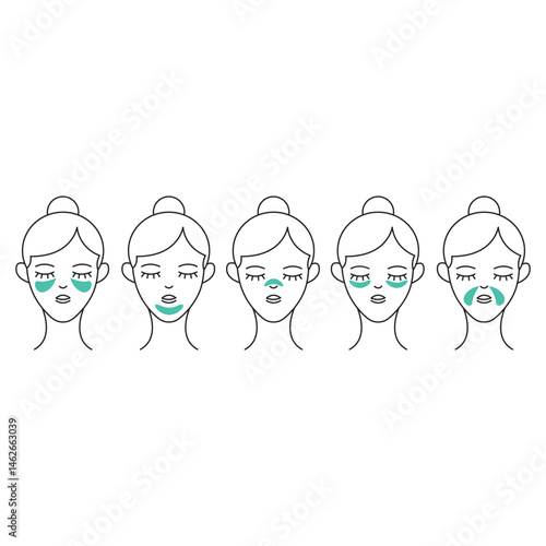 Beauty Routine Set Vector Design.