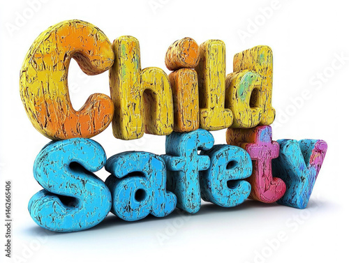 Child Safety 3d text