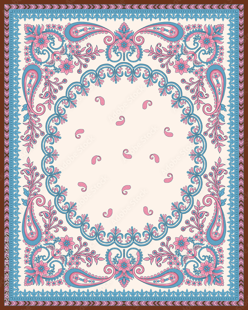 napkin ornamental round frame with lace