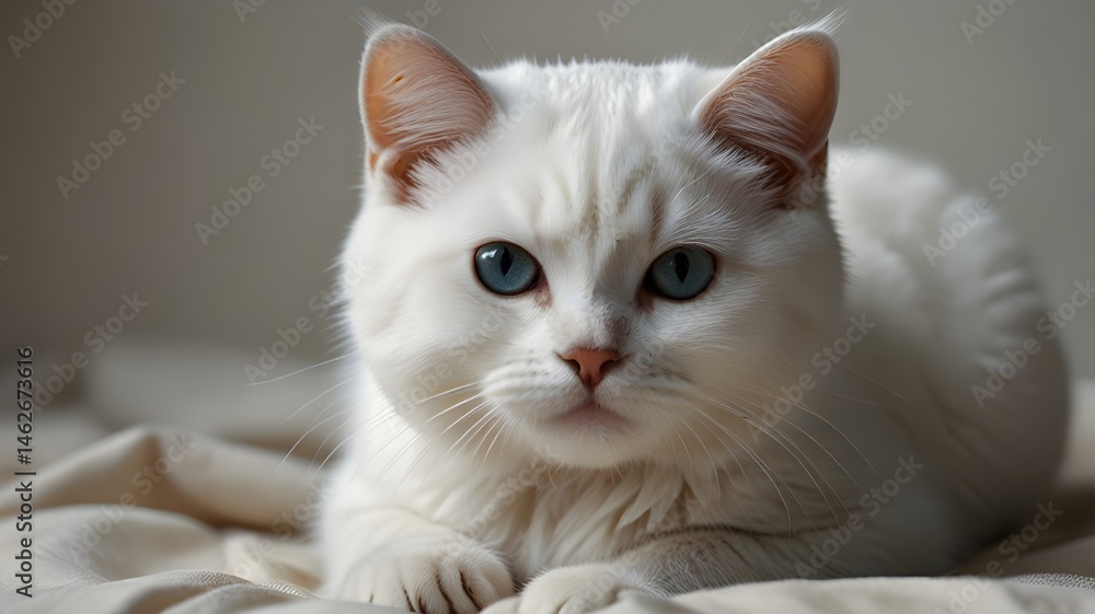 Obraz premium cat on a bed