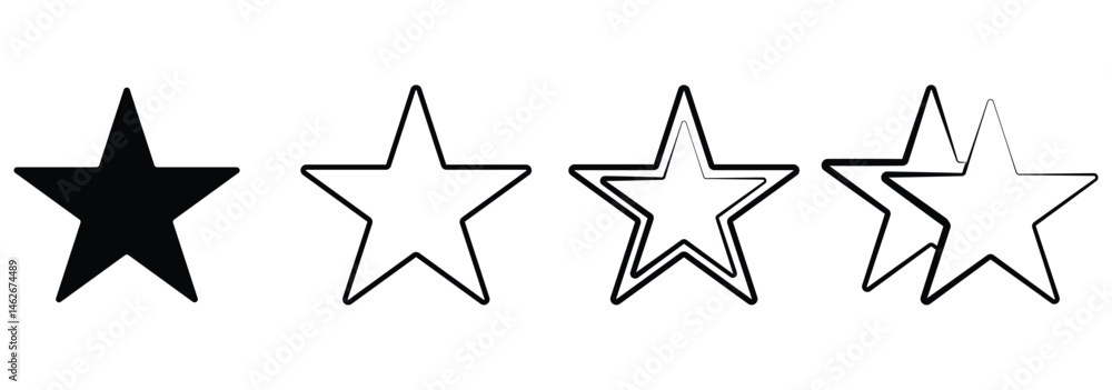 star icon vector on a white background. star icon vector on a white background.