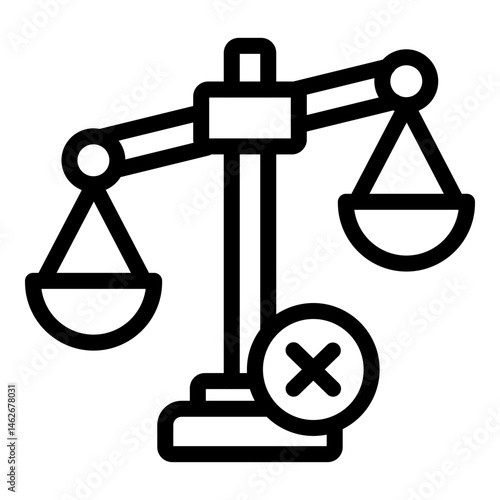 Unfair Vector Line Icon Design