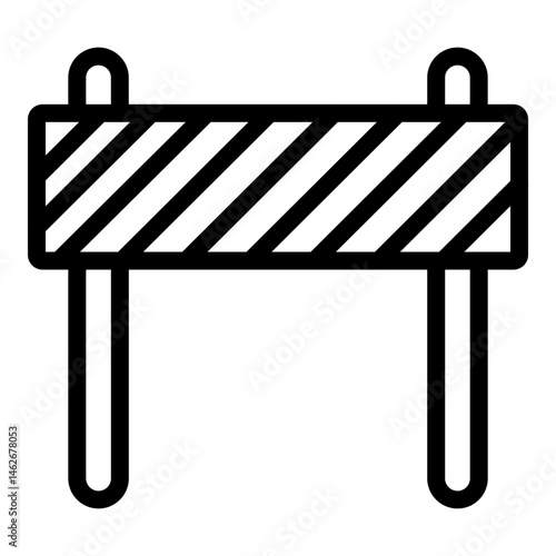 Barricade Vector Line Icon Design